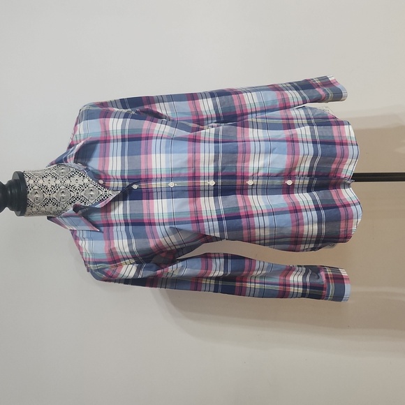 [MP] CHAPS Plaid No Iron Shirt - Women (medium petite) NWOT - Picture 2 of 4